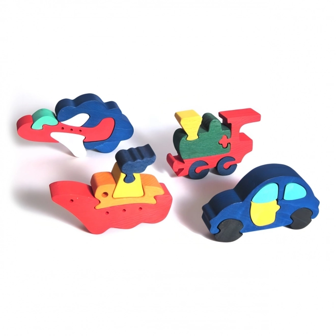 Wooden Vehicle Insert Puzzle Set