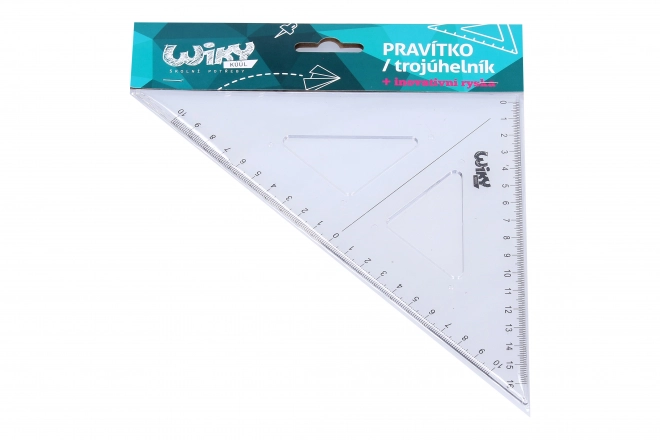 Transparent Triangle Ruler with Innovative Edge