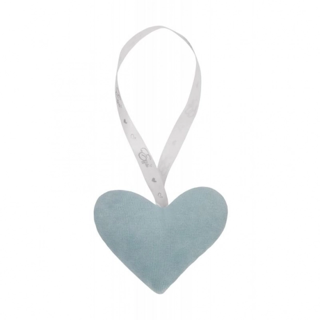 Lavender Heart with Blue Ribbons