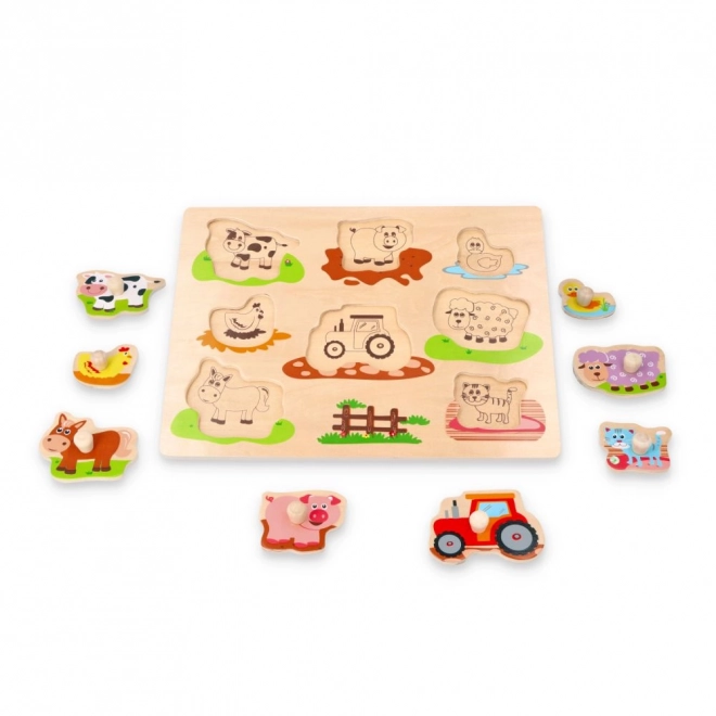 Farm Friends and Tractor Peg Puzzle