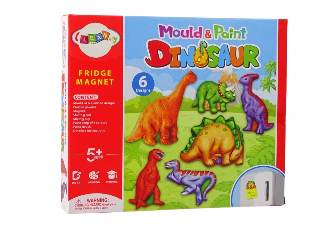 Dinosaur Plaster Magnet Painting DIY Set