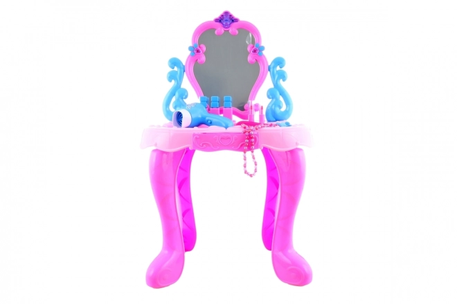 Dressing Table with Light-Up Mirror for Kids