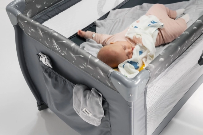 Travel Cot Lionelo Stefi Plus Gray Multicolor