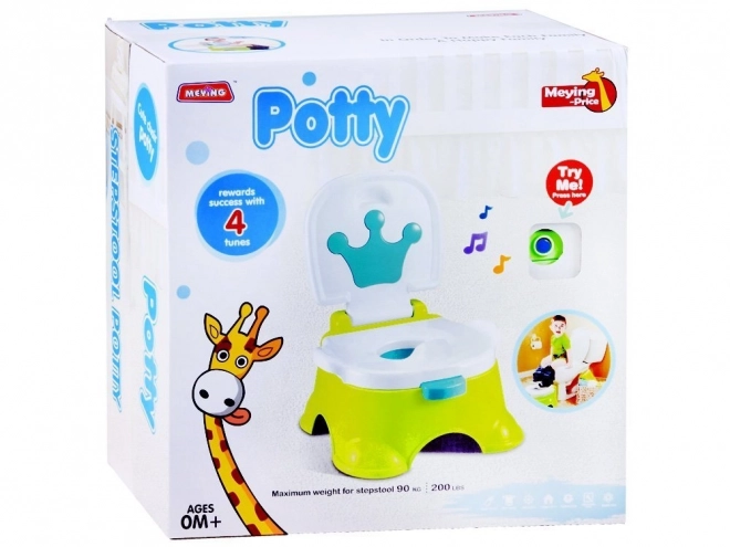 Musical Royal Potty Chair for Little Princess – green