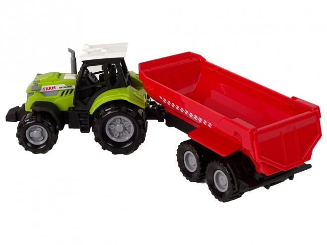 Green Tractor with Red Trailer Sound