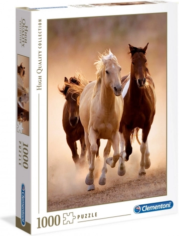 Puzzel 1000 stukjes – rennende paarden