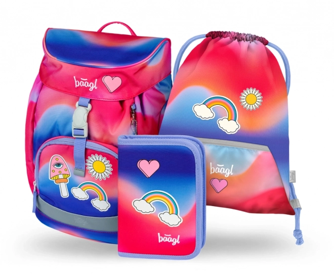 Baagl 3 Piece School Set Airy Hippie