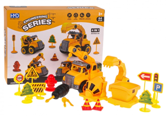 Construction Vehicles Set with Accessories