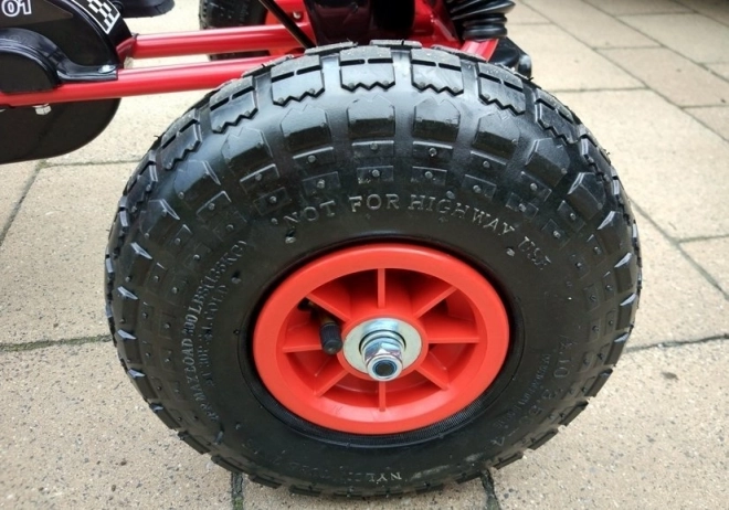 Motokáry Červená nafukovací kola A-15