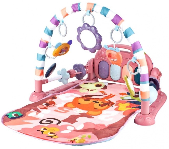 Educational Play Mat with Piano and Rattles