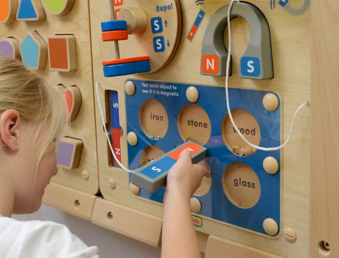 Tabellone educativo a parete sull'attrazione magnetica Masterkidz
