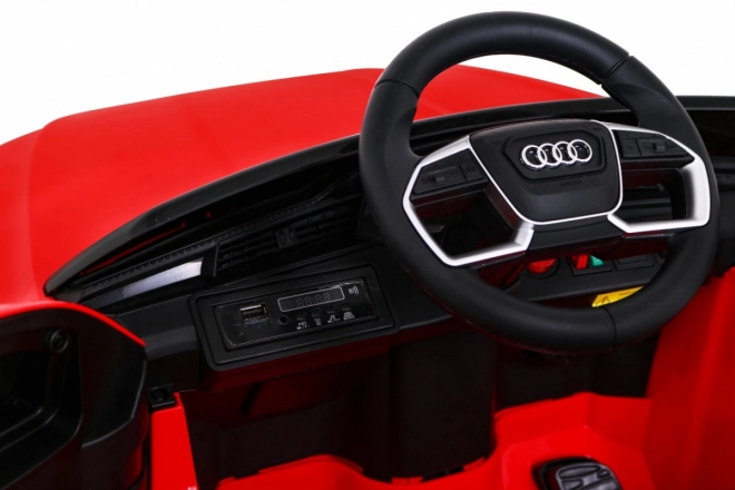 Audi E-Tron Sportback pre deti + Pilot + pohon 4x4 + pomalý rozjazd + rádio MP3 + LED – Červená