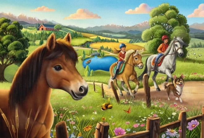 Schmidt My Favorite Horses 3x48 Piece Puzzle