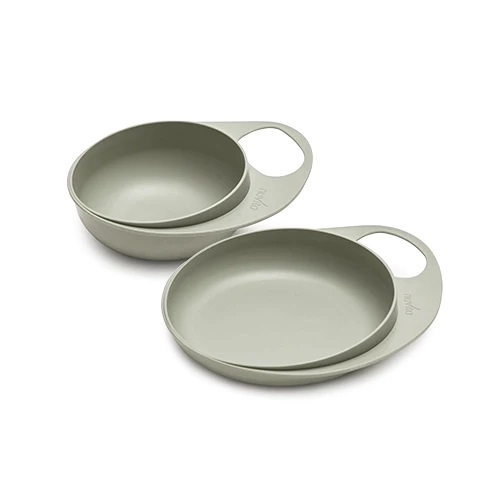 Plate and Bowl Set, Green