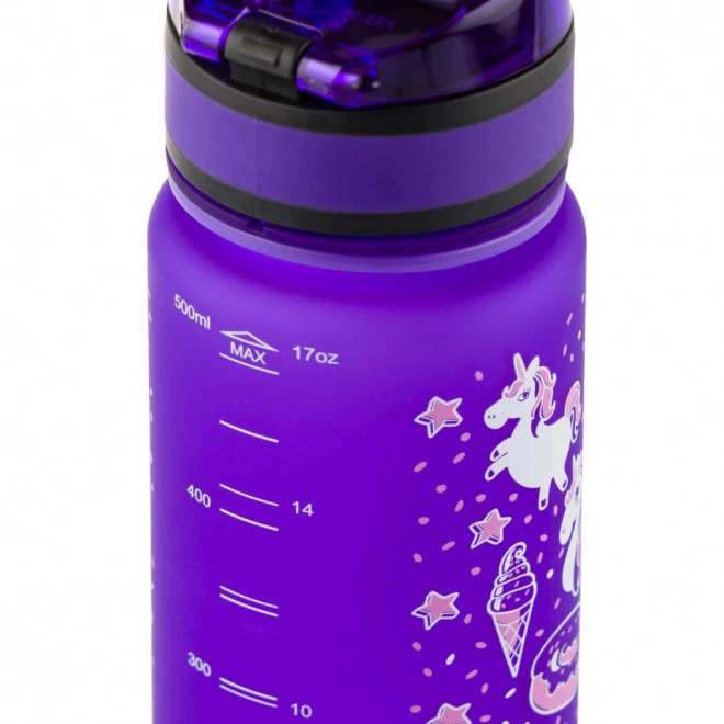 Baagl Tritan Unicorn Water Bottle, 500 ml