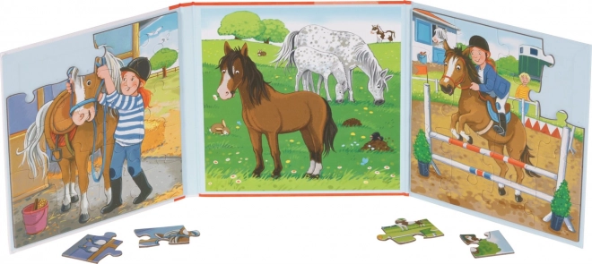 Magnetic Puzzle Book Riding Stable