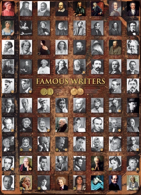 Eurographics Puzzle - Famous Writers 1000 Pieces