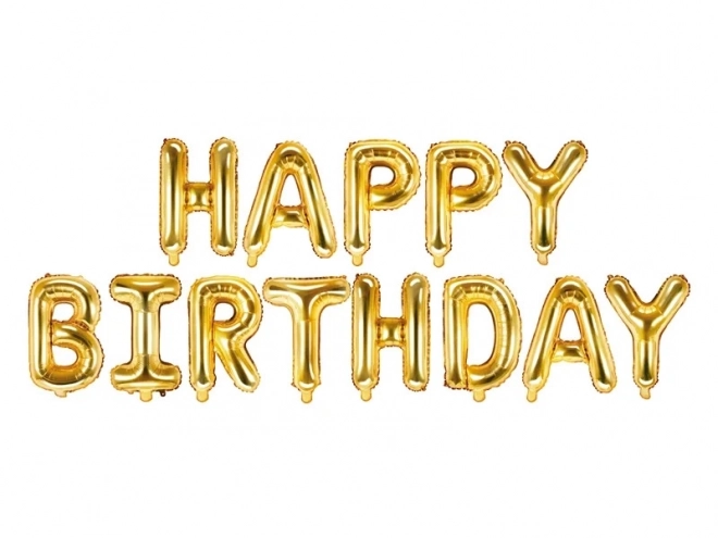 Metallic Foil Balloon Happy Birthday Gold