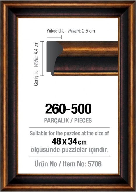 Art Puzzle Frame 48x34cm Brown