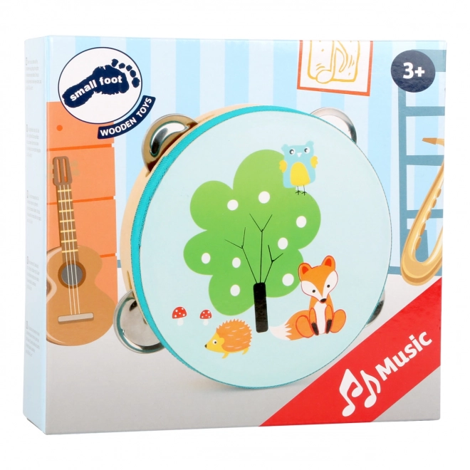 Small Foot Wooden Tambourine with Fox