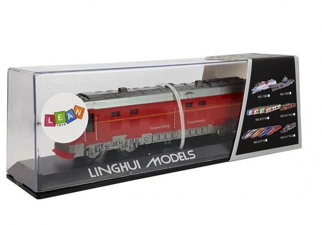 Piros hang- és fényhatású Pendolino mozdony játék