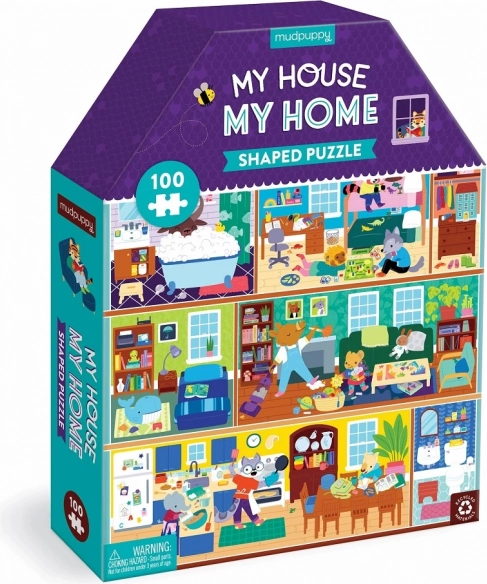 Kleurrijke puzzel in de vorm van een huis