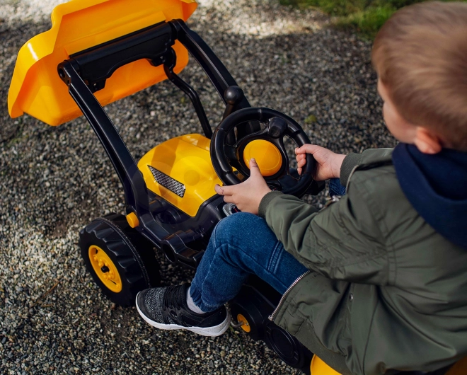 Trattore a pedali per bambini con caricatore frontale