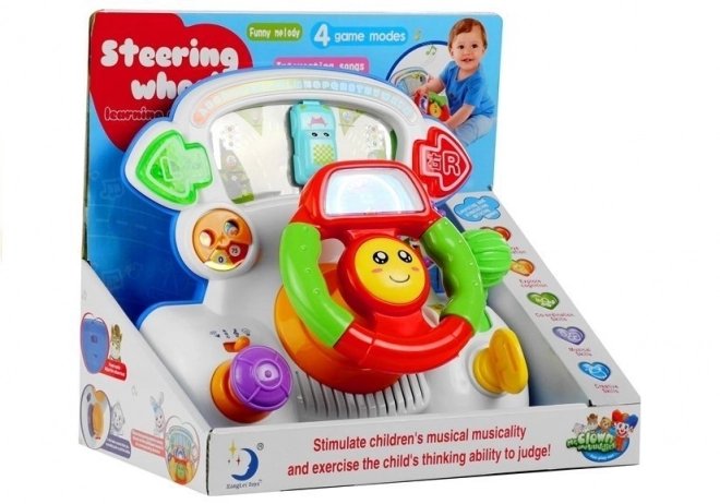 Interactive Educational Steering Wheel with Sounds and Lights