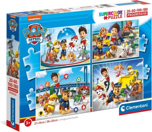 Progressieve puzzel 4-in-1 Paw Patrol