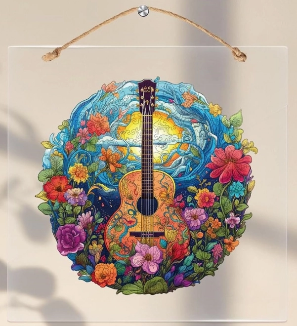 Dřevěné puzzle Kytara 200 dílků