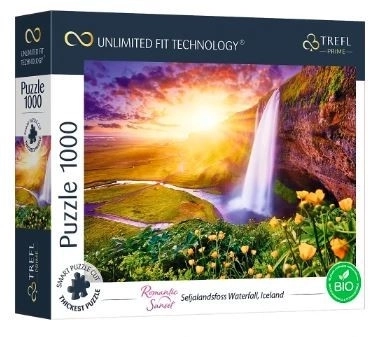 Trefl Puzzle Romantic Sunset: Seljalandsfoss Waterfalls