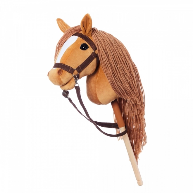 Wooden Horse on a Stick Hobby Horse HOPPIHORSE Chestnut Brown
