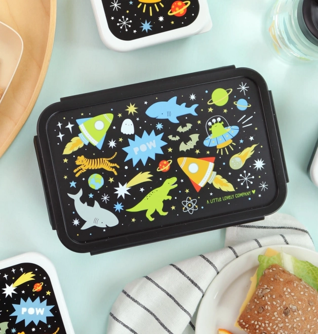 A Little Lovely Company space-themed lunchbox