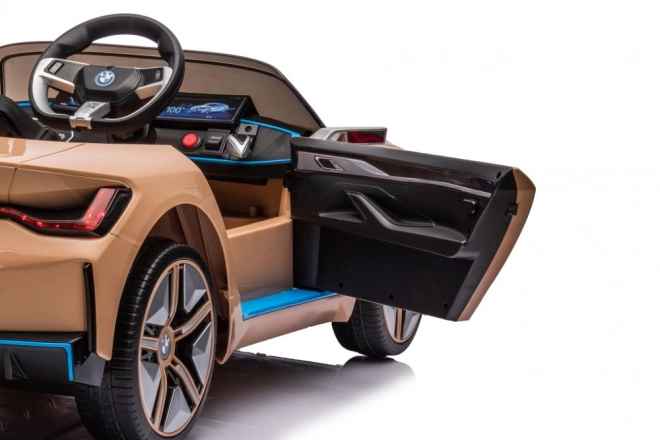 Battery-Powered Ride-On BMW i4 Gold 4x4