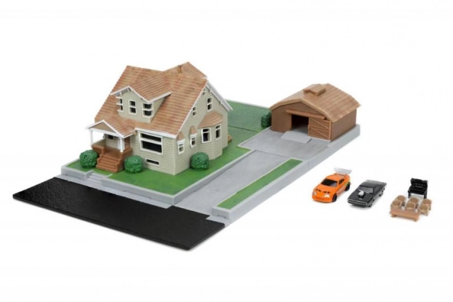 Fast & Furious Dominic House Nanodiorama with Toy Cars