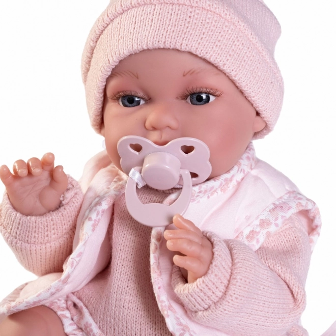 poupée bébé réaliste avec fonction de mouvement et corps en tissu doux 34 cm