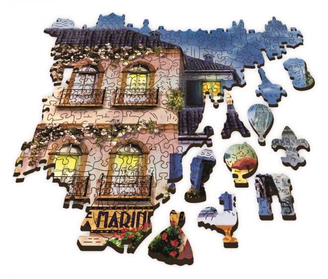 Trefl Wooden Double-sided Puzzle French Street 1000 Pieces