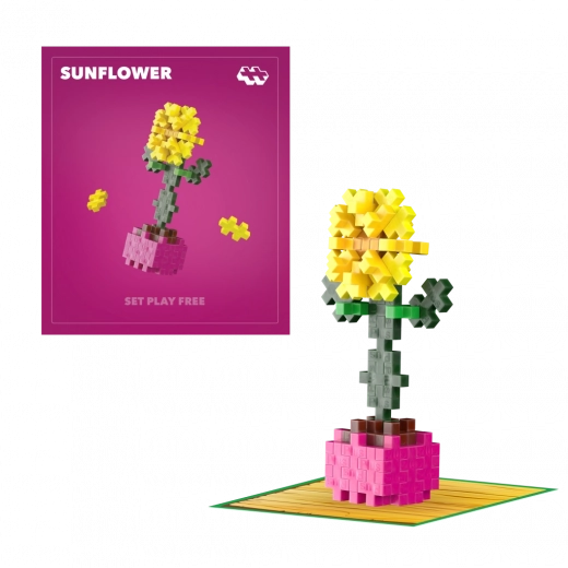 Plus-Plus Sunflower Flowers Construction Set