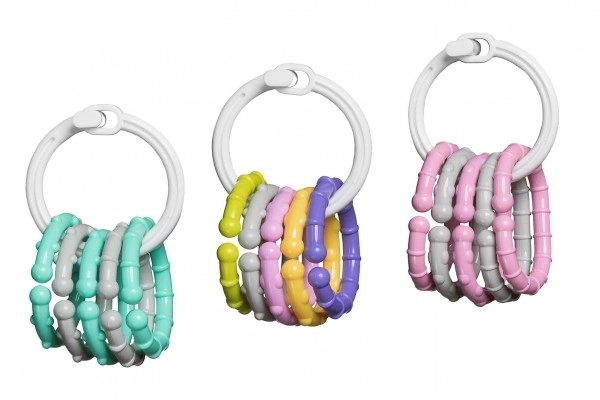 Rattle and Teething Ring with Charms