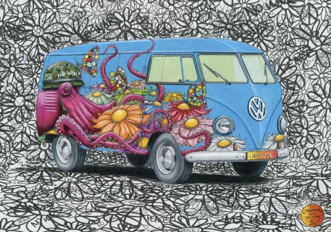 Hippies VW Puzzle by DINO - 500 Pieces