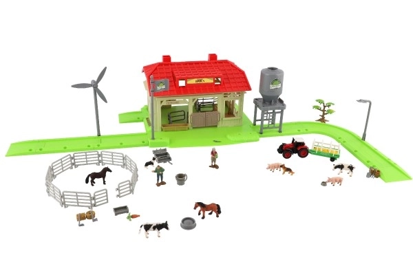 Home Farm Set with Animals and Tractor