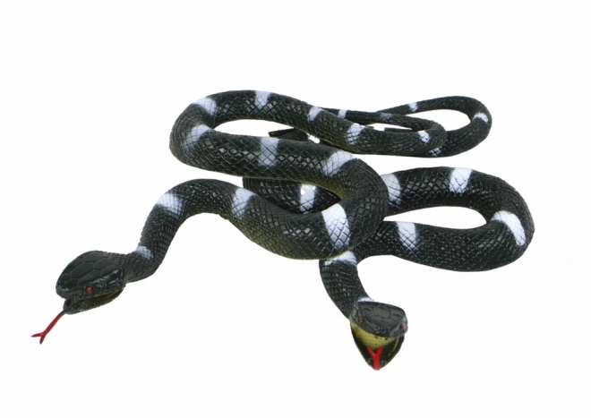 Artificial Rubber Snake with White Stripes