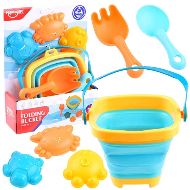 Beach and Bath Play Set with Bucket and Molds