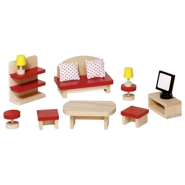 Goki Dollhouse Living Room Set Basic