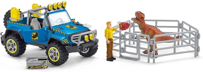 schleich off-road vehicle with dinosaur space