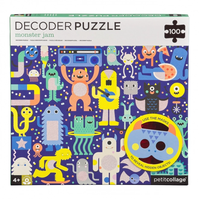 Petit Collage Monster Puzzle with 3D Glasses