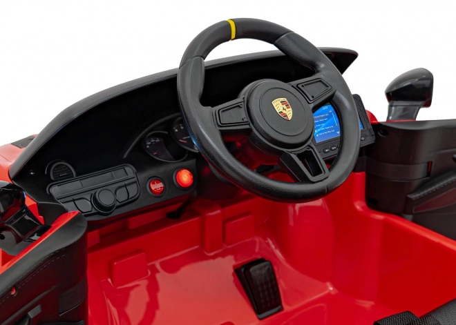 Elektrické autíčko Porsche 718 s MP4 audio panelom – Červené