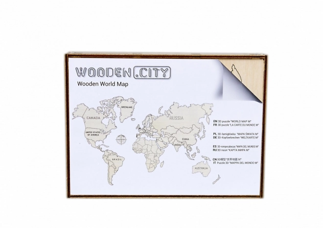 Wooden 3D World Map Puzzle