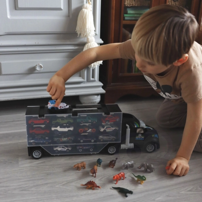 Woopie cargo truck with dinosaurs