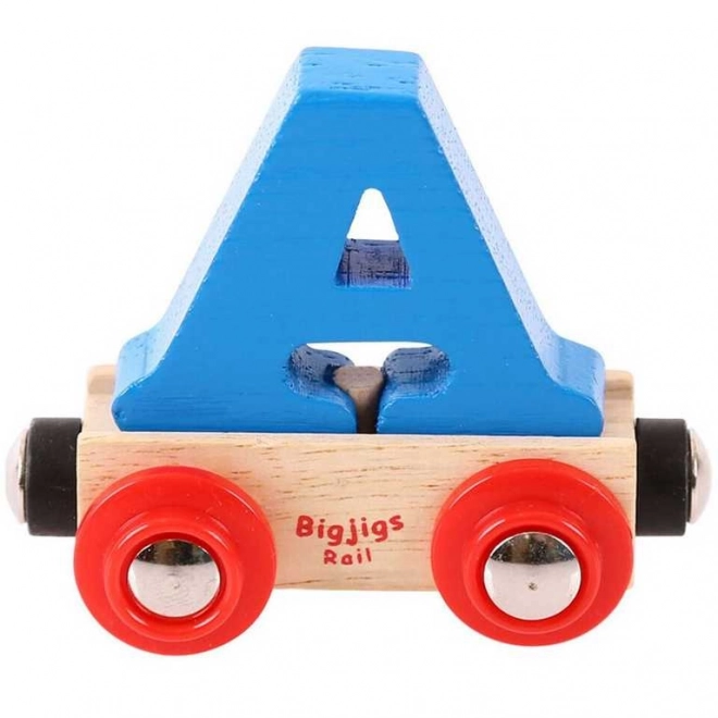 Bigjigs Rail Wooden Train Car - Letter A